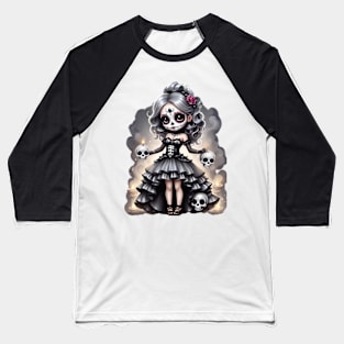 Obsidian Blossom Baseball T-Shirt